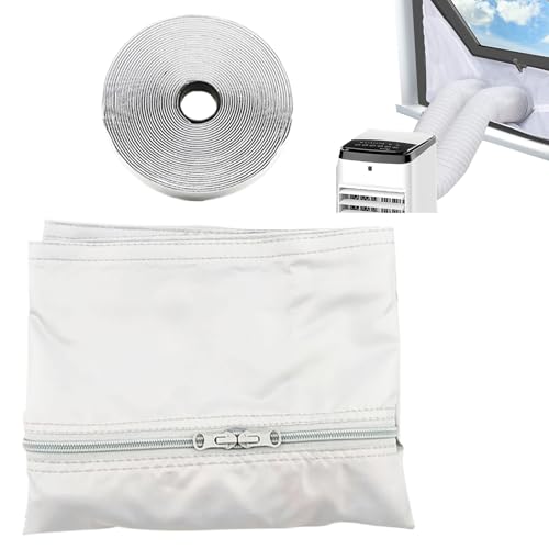 Tragbare Fensterdichtung – Tragbares Klimaanlagen-Flügelfensterdichtungs-Set, hochdichter selbstklebender Schaumstoff-Wetterstreifen, kein Bohren, Abluftventilationszubehör für Schlafsaal, Wohnung von Generisch