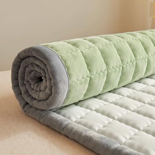 Tragbare Futon-Matratze, dicke Rollmatratze, Bodenmatratze in voller Größe, Gäste-Schlafmatte, Schlafsaal, Einzel-, Doppel-, faltbare Bodenmatratze, platzsparend von Generisch