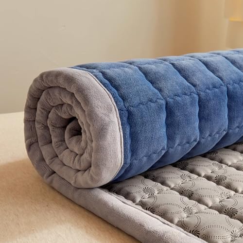 Tragbare Futon-Matratze, dicke aufrollbare Boden-Schlafmatte für Gäste und Studenten, platzsparende Einzel-/Doppel-Klappmatratze für Schlafsäle und Zuhause von Generisch