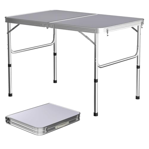 Tragbare Klappbarer Pop-Up-Picknicktische Klappbare Campingtisch Für Den Innenbereich Außenbalkon Markt Küchenarbeitstisch(90cm(2 Height)) von Generisch