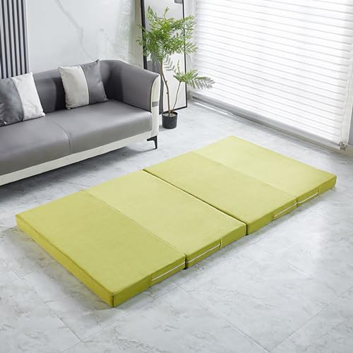 Tragbare Klappmatratze mit waschbarem Bezug, rutschfeste Bodenmatte für Gästesofa, Bett, Camping und Reisen, 200 x 70 x 10 cm, Grün Tragbare Klappmatratze mit waschbarem Bezug, rutschfeste Bodenmatte für Gästesofa, Bett, Camping und Reisen, 200 x 70 x 10 cm, Grün von Generisch