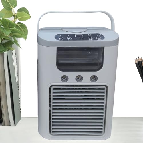 Tragbare Klimaanlage, Luftkühlerlüfter | Kleine Luftkühlventilator Nebel Sprühen | Tabletop-Luftbefeuchtermaschine mit 3-Gang-Design zur Entspannung, Arbeiten, Naptime von Generisch