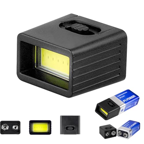 Tragbare LED-Taschenlampe, 9 Volt, hohe Lumen, Mini-LED-Taschenlampe, LED-Schlüssellicht, hohe Helligkeit, LED-Taschenlampe für Camping, Wandern und Notfall (3er-Pack, Batterie nicht im Lieferumfang von Generisch