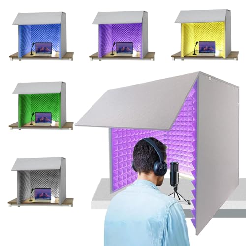 Tragbare Sound-Aufnahme-Vocal Booth Box, Desktop-Schalldichte Abdeckung zur Rauschunterdrückung, ideal für Heimstudio, Podcasting und Voice-Over-Aufnahme Tragbare Sound-Aufnahme-Vocal Booth Box, Desktop-Schalldichte Abdeckung zur Rauschunterdrückung, ideal für Heimstudio, Podcasting und Voice-Over-Aufnahme von Generisch