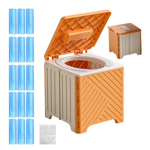 Tragbare Toilette – Tragbare Toilette für Erwachsene | Tragbarer Camping-Waschraum | Faltbares rutschfestes Trainingstöpfchen mit PVC-Kissen für ältere Patienten Krankenhäuser Outdoor-Events Camping Tragbare Toilette – Tragbare Toilette für Erwachsene | Tragbarer Camping-Waschraum | Faltbares rutschfestes Trainingstöpfchen mit PVC-Kissen für ältere Patienten Krankenhäuser Outdoor-Events Camping von Generisch