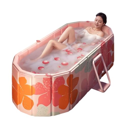 Tragbare Wanne, faltbare Badewanne,Badewanne heiß oder großer isolierter Eimer | Faltbares Einweichenbad -Badezimmer -Badzubehör für Outdoor Camping von Generisch