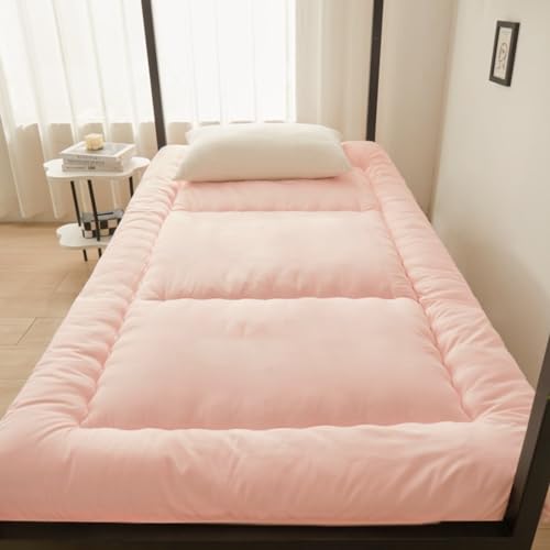 Tragbare dicke japanische Futon-Bodenmatratze, faltbare Schlafrolle für Jungen, Mädchen, Erwachsene und Studenten, Rosa, 100 x 190 cm, ideal für Schlafsäle und Zuhause Tragbare dicke japanische Futon-Bodenmatratze, faltbare Schlafrolle für Jungen, Mädchen, Erwachsene und Studenten, Rosa, 100 x 190 cm, ideal für Schlafsäle und Zuhause von Generisch