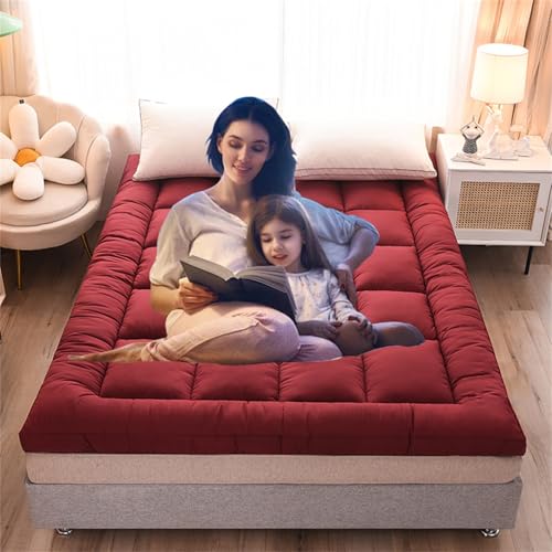 Tragbare faltbare Bodenmatratze für Gäste, Schlafsäle, Campingsofas, Liegen, Blau (90 x 200 cm) – komfortable platzsparende Mehrzweck-Schlaflösung von Generisch
