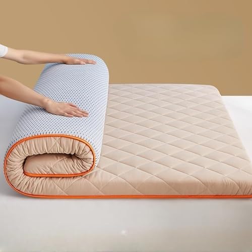 Tragbare japanische Bodenmatratze, warme und atmungsaktive Latexmatratze, langsam erholender Schaumstoff, rollbares Campingbett, ideal für Reisen und Zuhause (F,80 x 190 cm) von Generisch