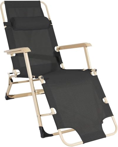 Tragbarer, faltbarer Loungesessel mit verstellbarer Liege und Kopfstützenstütze für die Entspannung im Freien auf der Terrasse Tragbarer, faltbarer Loungesessel mit verstellbarer Liege und Kopfstützenstütze für die Entspannung im Freien auf der Terrasse von Generisch