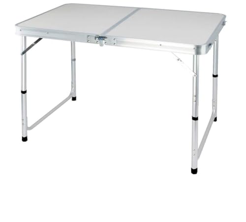 Tragbarer, faltbarer Picknicktisch mit verstellbarer Höhe – Aluminiumrahmen, leicht, kompaktes Design, perfekt für Outdoor-Camping, Garten, Grillpicknicks und Partys. von Generisch