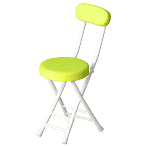 Tragbarer, grüner PU-gepolsterter Klapphocker mit Rückenlehne, zusammenklappbar, gepolstert, rund, für Küche, Büro, Schminktisch, platzsparend, bequem, leicht Tragbarer, grüner PU-gepolsterter Klapphocker mit Rückenlehne, zusammenklappbar, gepolstert, rund, für Küche, Büro, Schminktisch, platzsparend, bequem, leicht von Generisch