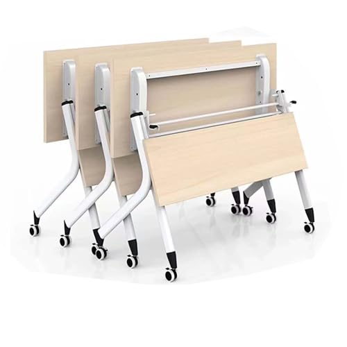 Tragbarer, klappbarer Konferenztisch mit Rollen, mobiler Rolltisch für Büro und Zuhause, faltbarer Trainingstisch, beweglicher Arbeitsplatz, Laptop und Schreibtisch für Meetings und Veranstaltungen von Generisch