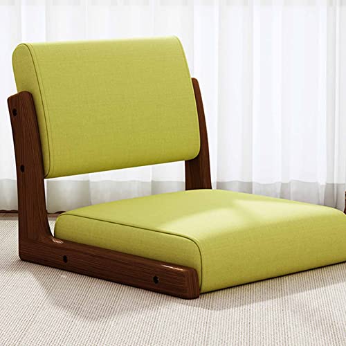 Tragbarer Bodenstuhl - Beinloser Massivholzhocker mit Rückenlehne, bequeme Polsterung aus Baumwolle und Leinen, ideal für Einzelsitzer, platzsparendes Design von Generisch