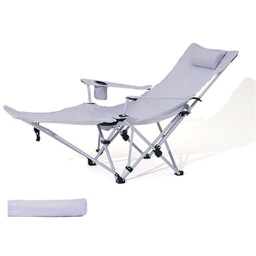 Tragbarer Campingstuhl mit abnehmbarer Fußstütze, verstellbarer Lounge-Sessel, inklusive Kopfstütze und Tragetasche für Outdoor-Aktivitäten, Angeln, Wandern, Picknick Tragbarer Campingstuhl mit abnehmbarer Fußstütze, verstellbarer Lounge-Sessel, inklusive Kopfstütze und Tragetasche für Outdoor-Aktivitäten, Angeln, Wandern, Picknick von Generisch