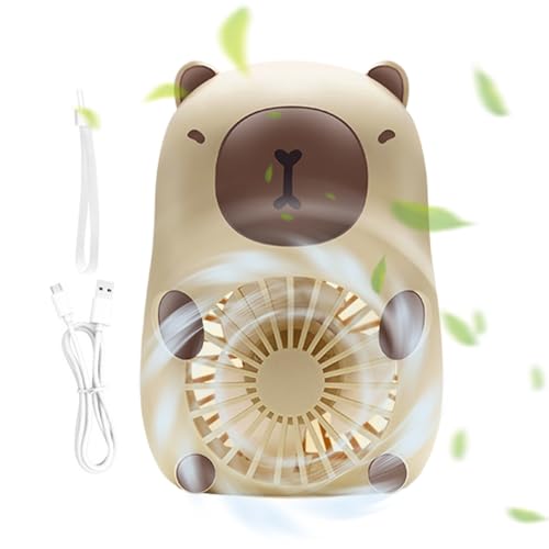 Tragbarer Fan – Fan Hand | tragbare Fans | Tier-Fans | Cartoon-Kühlgeräte für Kinder | USB-Aufladung, Luftkühlgeräte mit 3 Geschwindigkeiten von Generisch