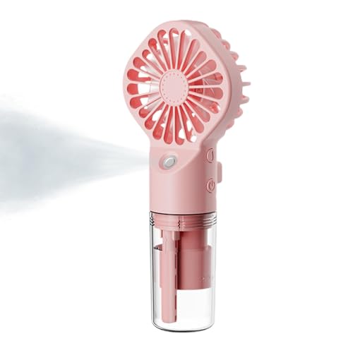 Tragbarer Handheld -Nebel -Lüfter - Sprühwassernebelfans | USB wiederaufladbare Handheld Personal Cooling Hand Fans | 4-Gang verstellbarer Lebensbefeuchterlüfter für Innen-, Außen-, Schreibtische von Generisch