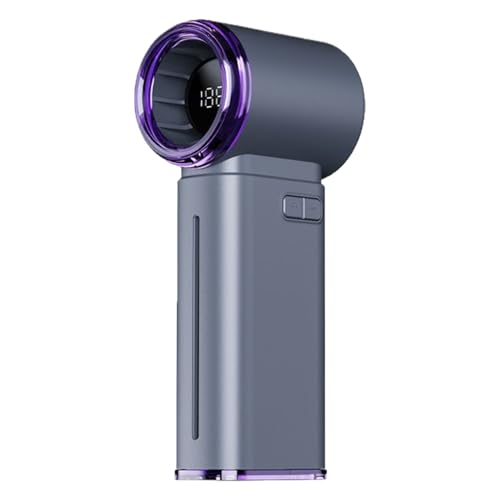 Tragbarer Handheld -Turbo -Lüfter, Handheld -Turbo -Lüfter wiederaufladbar - Wiederaufladbare tragbare Handheld -Einstellbare Turbo Small Personal Fan | Kühlwerkzeug mit digitalem Display, Nebelspray von Generisch