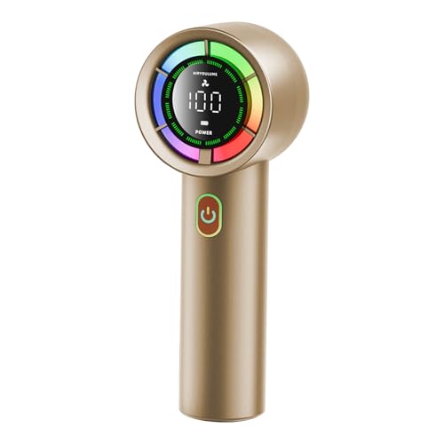 Tragbarer Handheld -Turbo -Lüfter Mit LED -Display - Einstellbares LED -Display Turbo -Lüfter, Wiederaufladbare Persönliche Lüfter, Einstellbare Geschwindigkeits -Mini -Luftkühler Für Zuhause, Studio, von Generisch