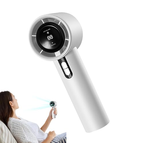 Tragbarer Handventilator,Persönliches Kühlgerät Mit Stufenloser Einstellung - Handlicher Ventilator Mit Digitaldisplay Und 100 Geschwindigkeitsstufen Für Innen- & Außenbereich von Generisch