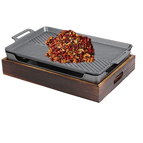 Tragbarer Holzkohlegrill – Antihaftbeschichtete abnehmbare Grillbasis für Indoor/Outdoor Kochen, isolierter Grillkocher für Camping und Picknick von Generisch