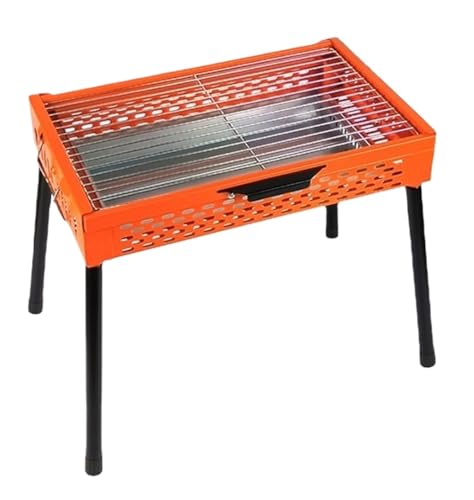 Tragbarer Holzkohlegrill - Faltbarer Metallgrill für Outdoor-Picknick-Kochen von Generisch