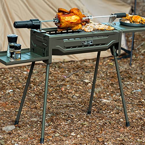 Tragbarer Holzkohlegrill – Outdoor-Grill für Camping, Picknick & Hinterhofgrill – Kompaktes & leichtes Holzkohle-Kochen für Heckklappe, Partys im Freien & einfache Lagerung von Generisch