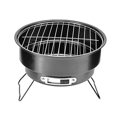 Tragbarer Holzkohlegrill aus Edelstahl – zusammenklappbar für einfaches Kochen im Freien, ideal für Camping, Picknicks, Strand, Heckklappe und Hinterhofpartys von Generisch