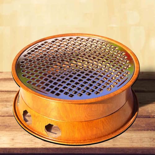 Tragbarer Holzkohlegrill für den Außenbereich, Tisch-Keramik-Grillofen für Restaurants, kompakte Grillstation, ideal für Regale und Kochen im Freien von Generisch