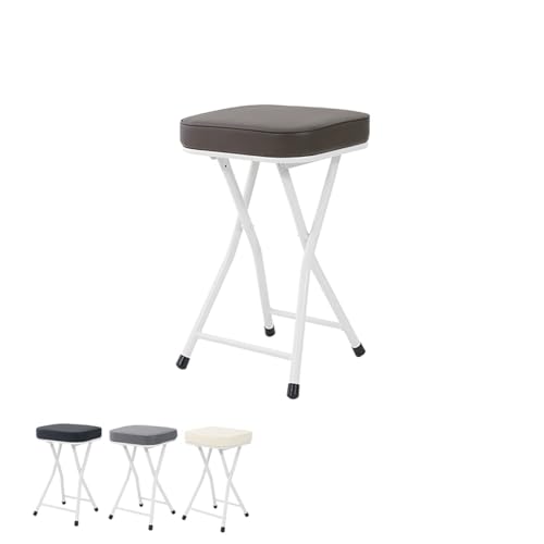 Tragbarer Klapphocker Gepolstert Bar Hocker 50cm, Sitzhocker Klappbar Barstühle für Küche Garten Bistro Camping, Maximale Belastung: 150 Kg(Brown) von Generisch