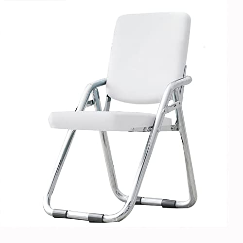 Tragbarer Klappstuhl aus Metall mit Rückenlehne, PU-Leder gepolsterter Sitz, bequemer Esszimmerhocker für Büro, Konferenzraum, Veranstaltungen, leicht und einfach zu verstauen Tragbarer Klappstuhl aus Metall mit Rückenlehne, PU-Leder gepolsterter Sitz, bequemer Esszimmerhocker für Büro, Konferenzraum, Veranstaltungen, leicht und einfach zu verstauen von Generisch