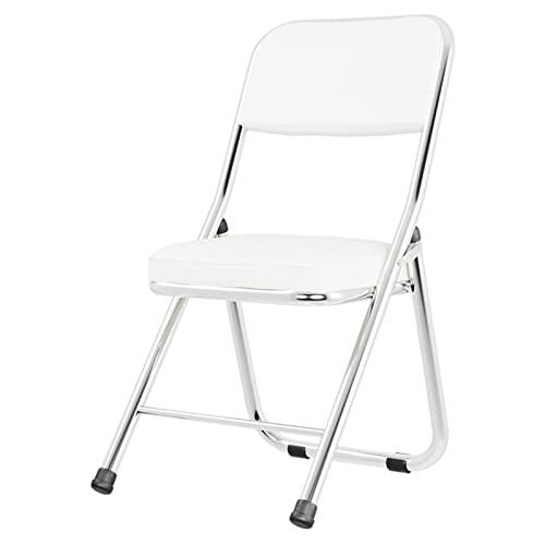 Tragbarer Klappstuhl mit Rückenlehne, kompaktes Design, PU-Leder, gepolsterter Sitz, Metallrahmen, ergonomischer Komfort für Büro, Konferenzraum, Küche, Esszimmer, Wohnzimmer von Generisch