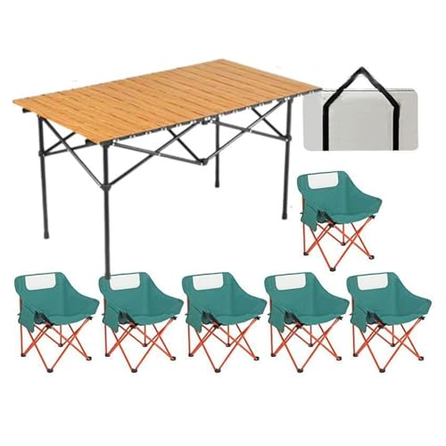 Tragbarer Klapptisch und Stühle, leichter Picknicktisch aus Karbonstahl mit Oxford-Stühlen, ideal für Camping, Outdoor, Garten und Aktivitäten im Freien Tragbarer Klapptisch und Stühle, leichter Picknicktisch aus Karbonstahl mit Oxford-Stühlen, ideal für Camping, Outdoor, Garten und Aktivitäten im Freien von Generisch