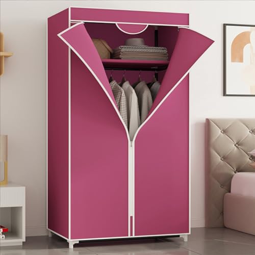 Tragbarer Kleiderschrank aus Stoff mit Einlegeböden für kleine Räume Rosa Tragbarer Kleiderschrank aus Stoff mit Einlegeböden für kleine Räume Rosa von Generisch