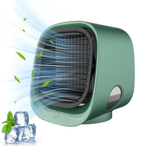 Tragbarer Klima Ventilator - Luftbefeuchter Für Nachttisch & Schreibtisch,3-Stufen Multifunktion Ventilator Für Reise Garten Fitnessstudio Schule Outdoor Camping Tragbarer Klima Ventilator - Luftbefeuchter Für Nachttisch & Schreibtisch,3-Stufen Multifunktion Ventilator Für Reise Garten Fitnessstudio Schule Outdoor Camping von Generisch