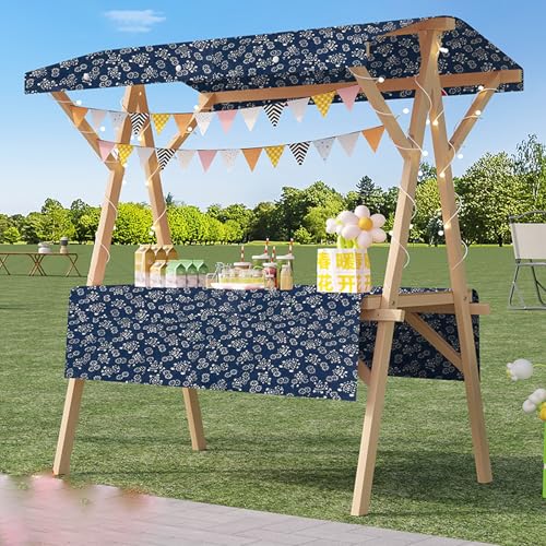 Tragbarer Marktstand aus Holz mit Rädern für Outdoor-Händler, ideal für Straßenveranstaltungen und Messen Tragbarer Marktstand aus Holz mit Rädern für Outdoor-Händler, ideal für Straßenveranstaltungen und Messen von Generisch