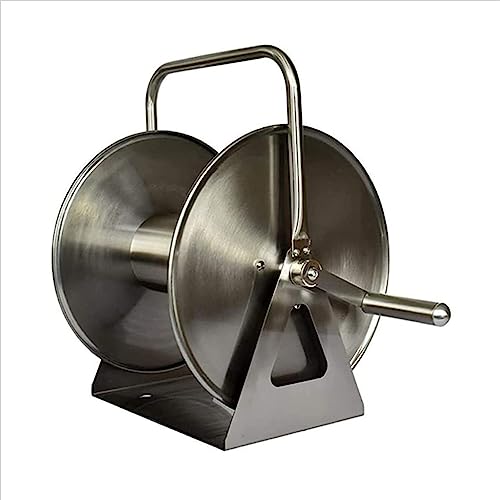 Tragbarer Metall-Schlauchtrommelhalter, langlebig, hohe Kapazität, platzsparende Outdoor-Gartenschlauch-Aufbewahrungslösung von Generisch