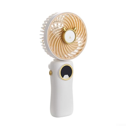 Tragbarer Mini-Schreibtischventilator mit 180 Grad faltbarem Design, 4 Geschwindigkeitsstufen, wiederaufladbar, batteriebetrieben, persönlicher Kühlventilator für Zuhause, Büro, Schreibtisch, kleiner von Generisch