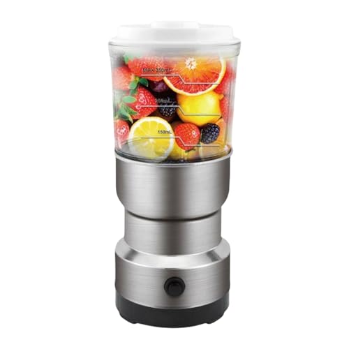 Tragbarer Mixer | Tragbarer Reisemixer Und Getreidemühle,Feinpulver Gerät Mit Edelstahlklinge Für Sojabohnen Getreide Kaffee Hafer Früchte von Generisch
