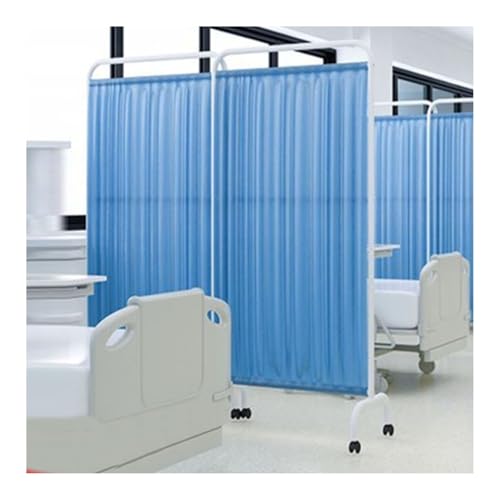 Tragbarer Raumteiler Im Krankenhaus, Leichter Sichtschutz Mit Rädern, Einfach Zu Bewegen Und Aufzubewahren, for Klinikschlafzimmer, 1-6-Panels(Blue,1 Panel) von Generisch