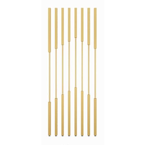 Tragbarer Sichtschutz aus Metall, 7-teilig, freistehend, Raumteiler, goldfarben, dekorative Säule für effektive Raumtrennung (180 cm) von Generisch