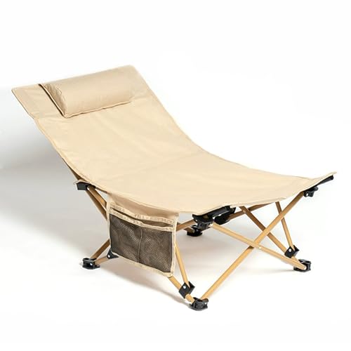 Tragbarer Sonnenliege Campingstuhl, Verstellbarer Strandstuhl Aus Stahl mit Seitentasche und Kopfstütze, for Strand, Rasen, Outdoor-Sport, Ausflüge von Generisch