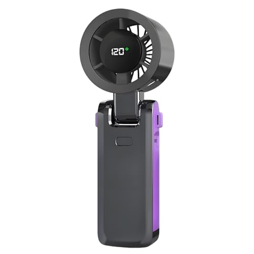 Tragbarer Ventilator - Klappbarer Ventilator Unterwegs - Mehrfach Geschwindigkeitsstufen, Leichtes Kühlgerät Mit Digitaldisplay Für Strandurlaub Festivals Events Gym Training Tragbarer Ventilator - Klappbarer Ventilator Unterwegs - Mehrfach Geschwindigkeitsstufen, Leichtes Kühlgerät Mit Digitaldisplay Für Strandurlaub Festivals Events Gym Training von Generisch