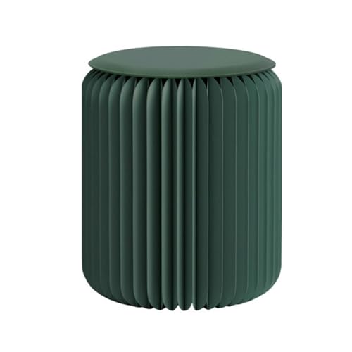 Tragbarer Waben-Papier-Klapphocker mit Kissen, faltbarer Fußhocker für Zuhause und Außenbereich, grüne Wabenmöbel, 32 x 40 cm, leichtes Design von Generisch