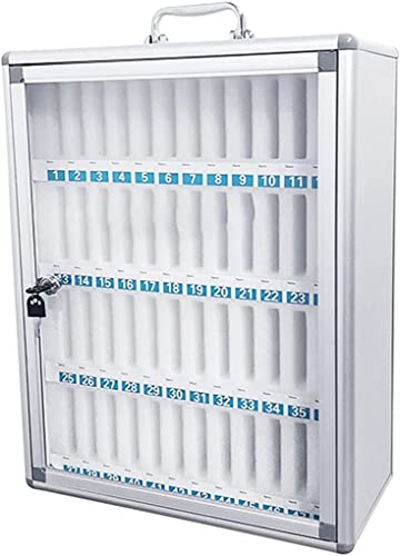 Tragbarer Wand-Handy-Schrank aus Aluminium mit Schlüsselschloss und Griff, 36 Fächer, ideal für Büros & MS & sichere Lösung Tragbarer Wand-Handy-Schrank aus Aluminium mit Schlüsselschloss und Griff, 36 Fächer, ideal für Büros & MS & sichere Lösung von Generisch