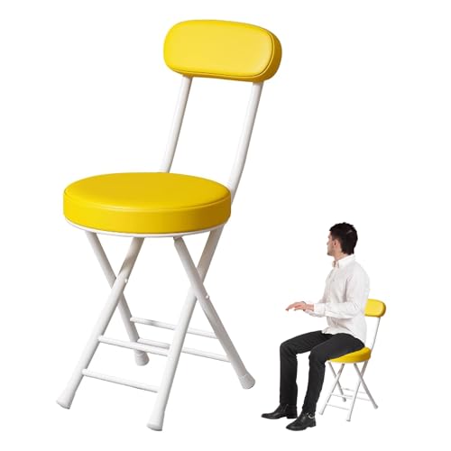 Tragbarer faltbarer Barhocker mit gepolstertem Sitz, bequemer Rückenlehne und Fußstütze für Küche und Veranstaltungen, ideal für Erwachsene von Generisch