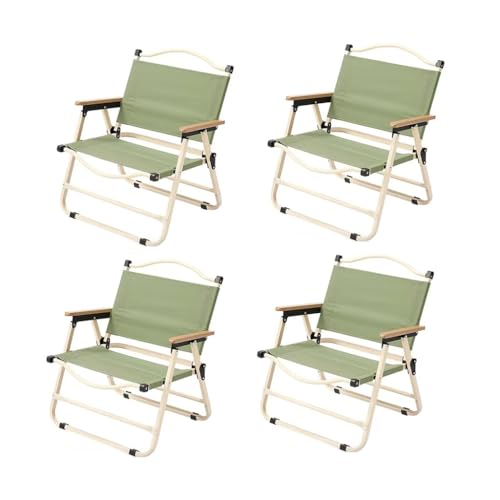 Tragbarer faltbarer Campingstuhl, ultraleichter Strandstuhl für Wandern, Picknick, Angeln, Konzerte, Jagd, 4er-Set (63 x 43,5 x 54 cm) von Generisch