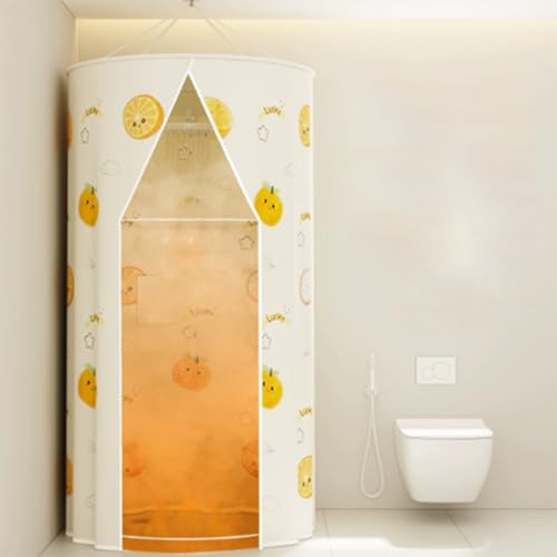 Tragbarer faltbarer Duschvorhang, wasserdicht, Polyester, Camping-Duschabdeckung mit beschwertem Saum, für Ankleidezimmer und Strandbadezimmer, 200 x 100 cm Tragbarer faltbarer Duschvorhang, wasserdicht, Polyester, Camping-Duschabdeckung mit beschwertem Saum, für Ankleidezimmer und Strandbadezimmer, 200 x 100 cm von Generisch