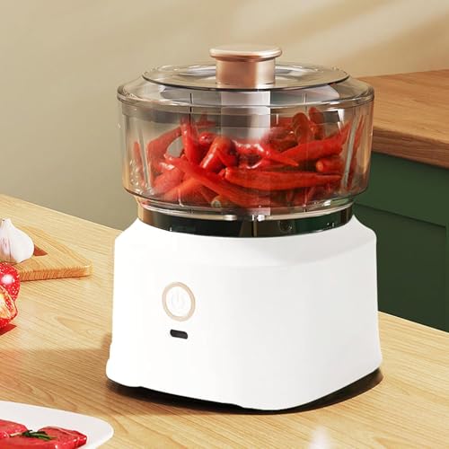 Tragbarer kabelloser Gemüseschneider, per USB wiederaufladbar, 350 ml Küchenmaschine und Knoblauchstampfer für das Kochen zu Hause, leicht zu reinigen, kompaktes Küchenutensil von Generisch