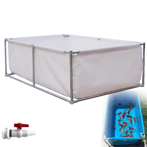 Tragbarer oberirdischer Pool, robuster Canvas-Tank mit Ablassventil für Garten und Außenbereich von Generisch